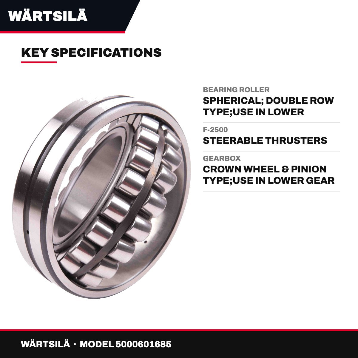 Wärtsilä 5000601685 – Bearing Roller – Spherical, Double Row Type