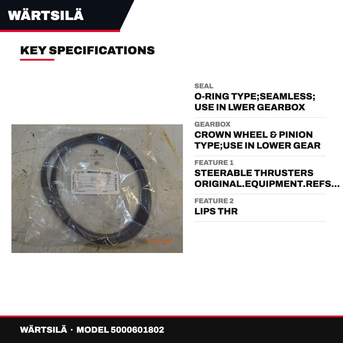 Wärtsilä – O-Ring Seal, Seamless