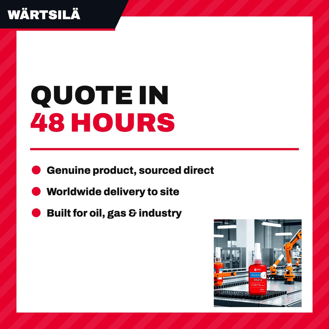 Wärtsilä – Liquid Locking Adhesive, Use in Propeller Mountin Steerable