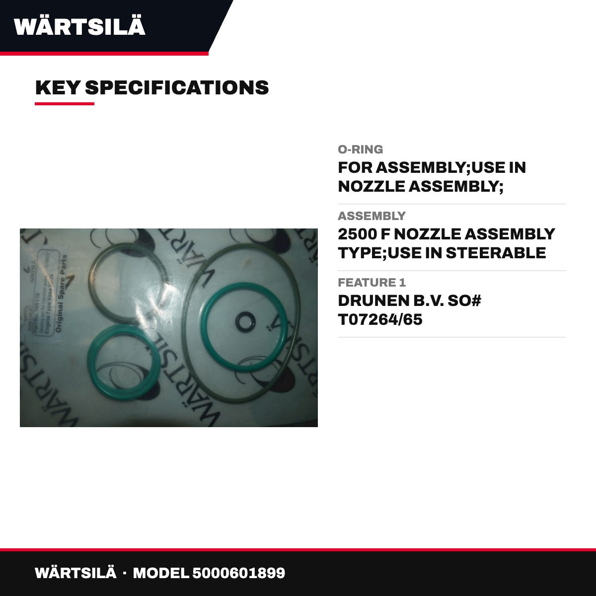 Wärtsilä – O-Ring, For Assembly, Use in Nozzle Assembly