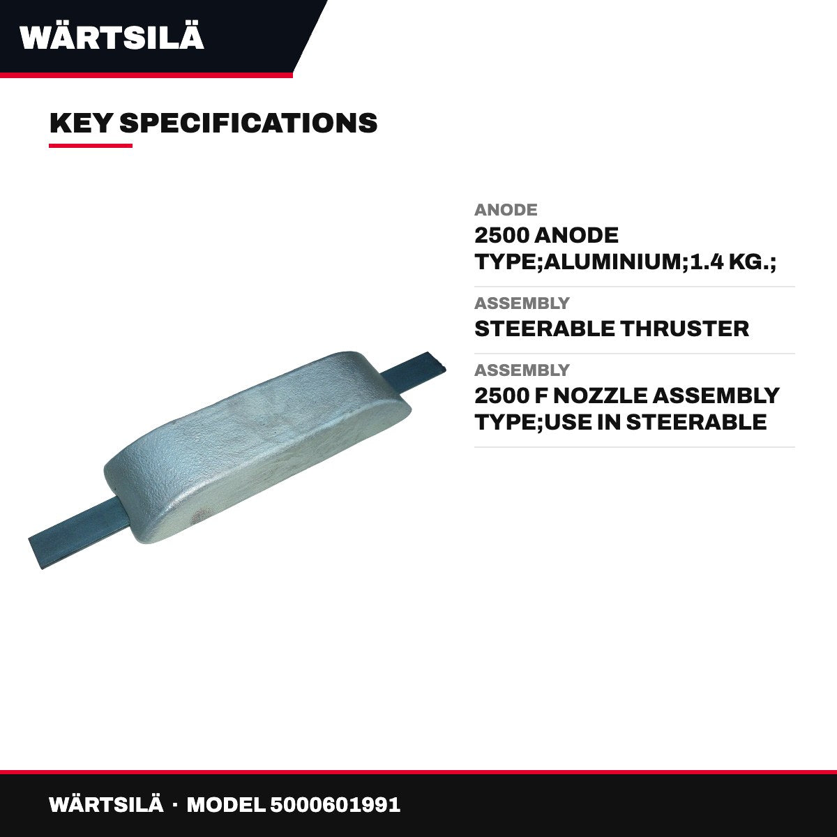 Wärtsilä – Anode, 2500 Anode, Aluminium