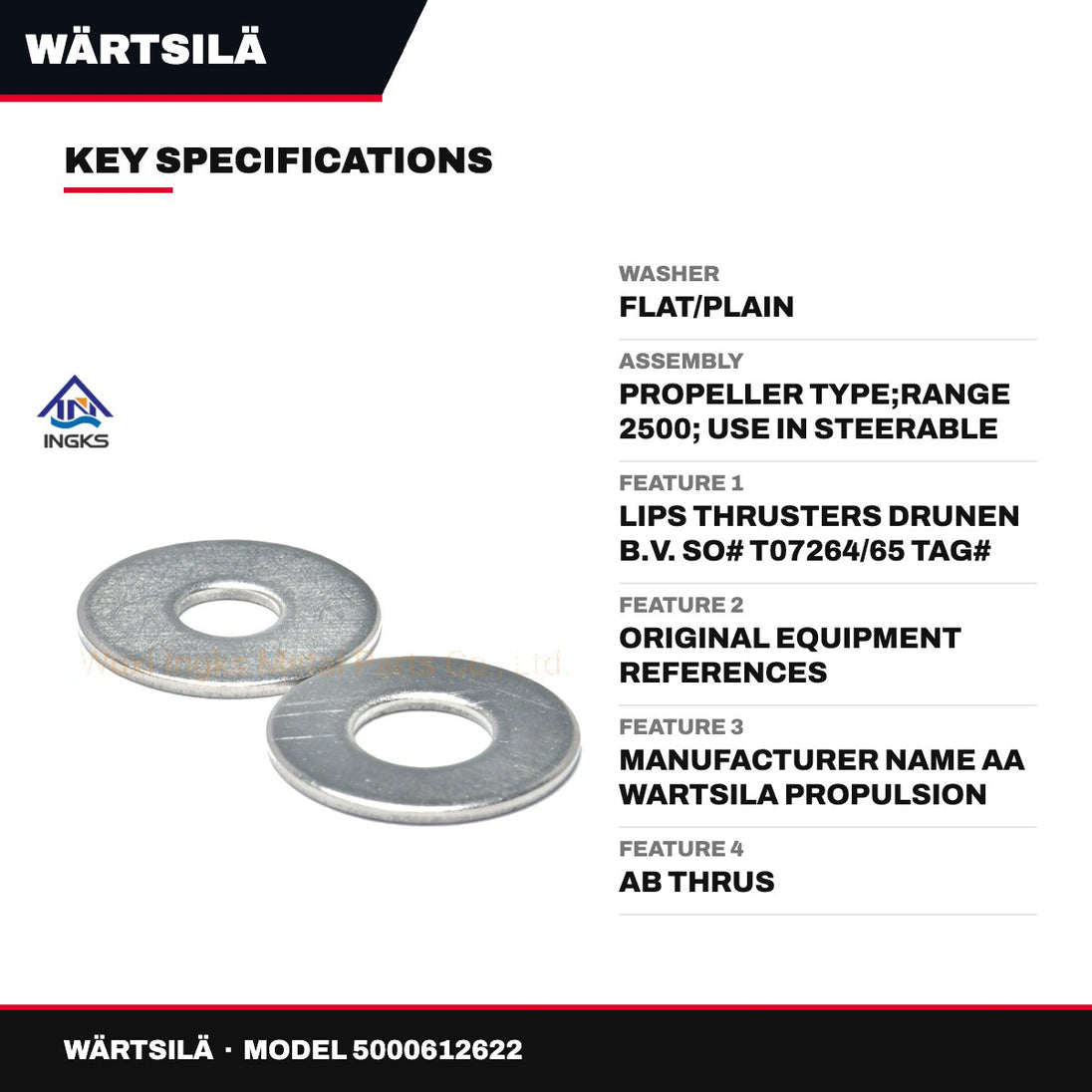Wärtsilä – Washer, Flat/Plain