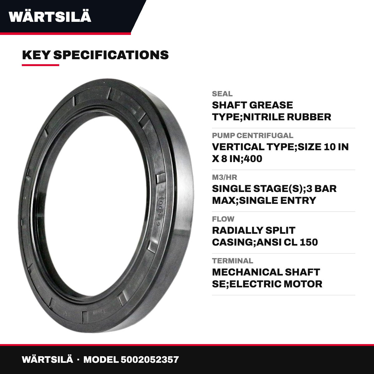 Wärtsilä – Shaft Grease Seal, Nitrile Rubber