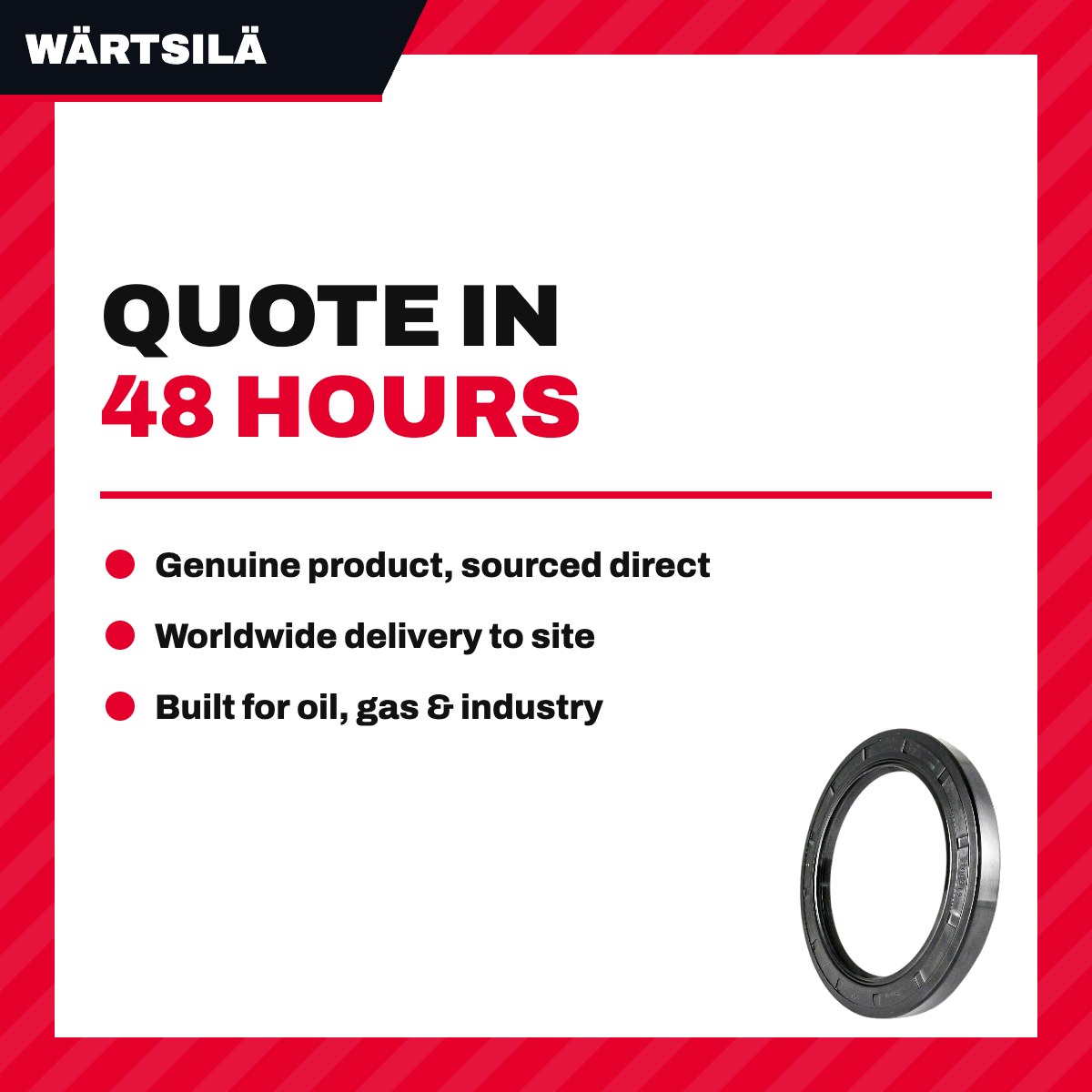 Wärtsilä – Shaft Grease Seal, Nitrile Rubber
