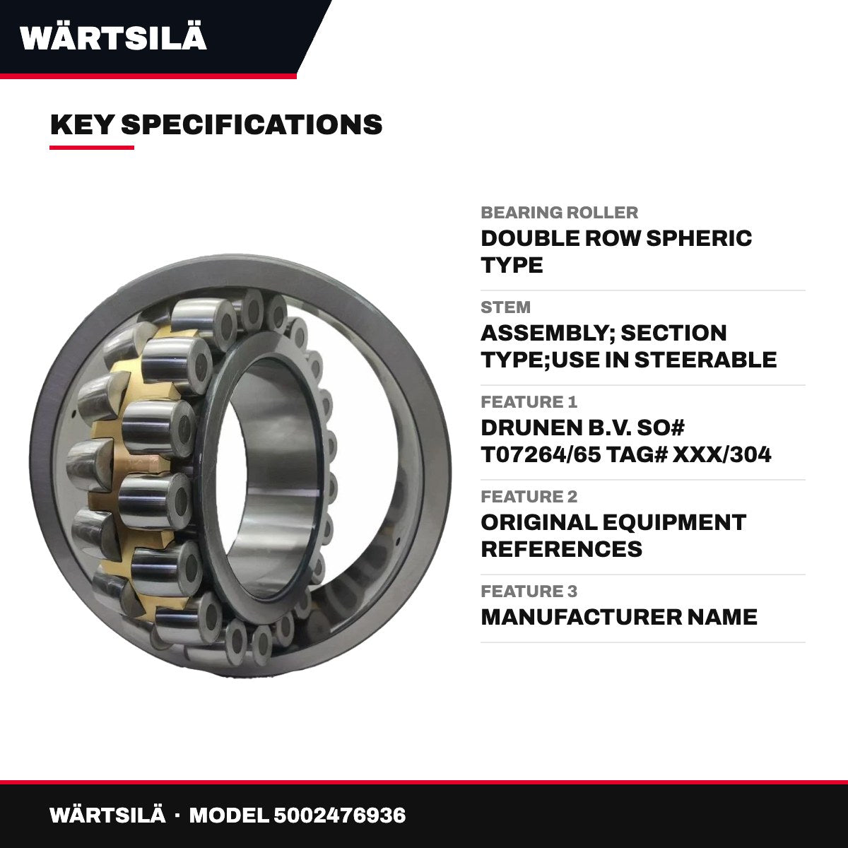 Wärtsilä – Double Row Spheric Roller Bearing