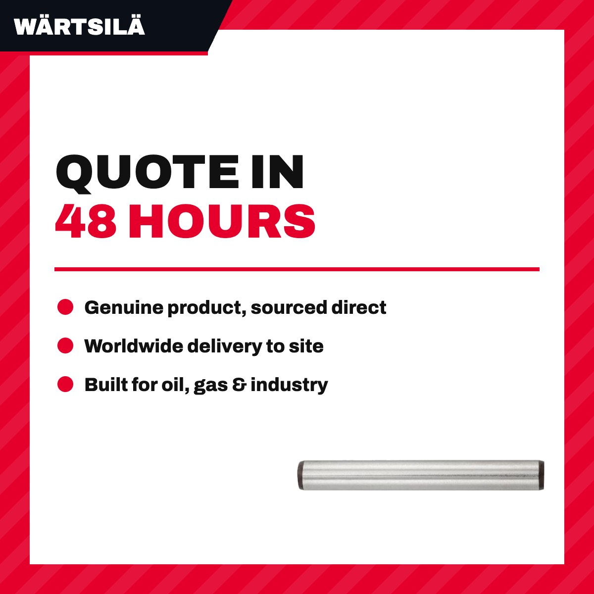 Wärtsilä 5002481114 – Pin – Hardened Cylindrical Type