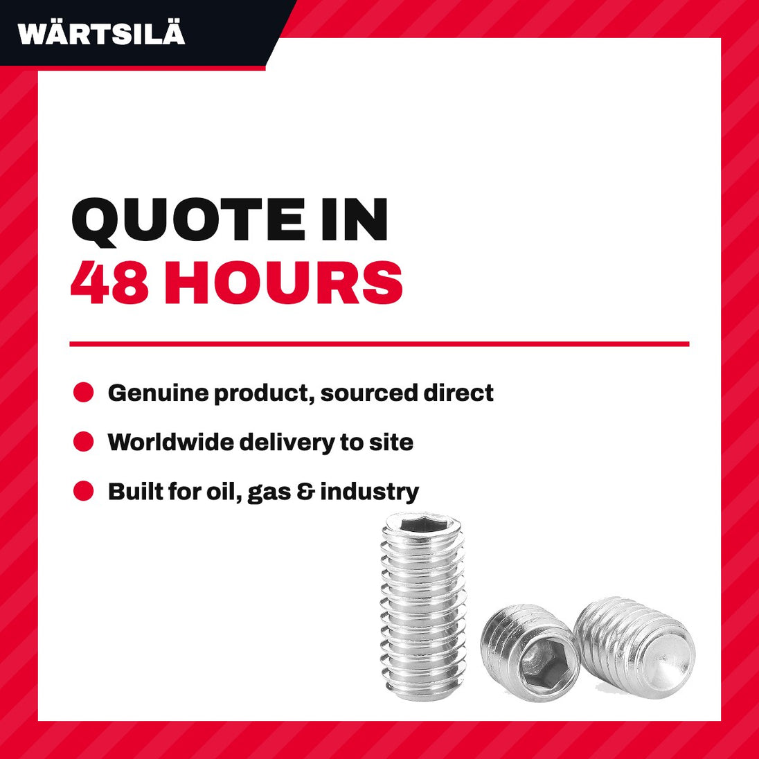 Wärtsilä – Cap Screw, Hex.Socket Set Point Head