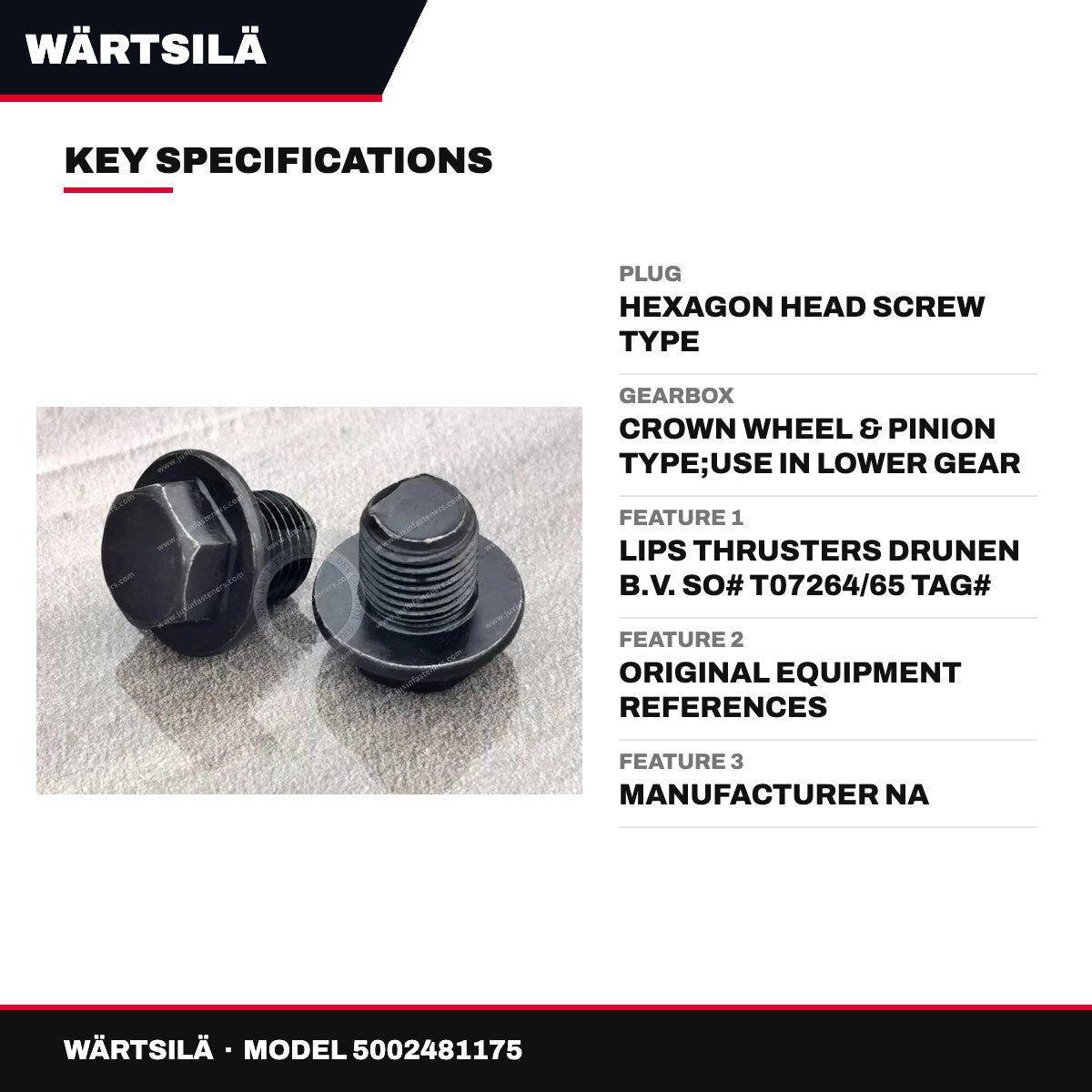 Wärtsilä – Hexagon Head Screw Plug