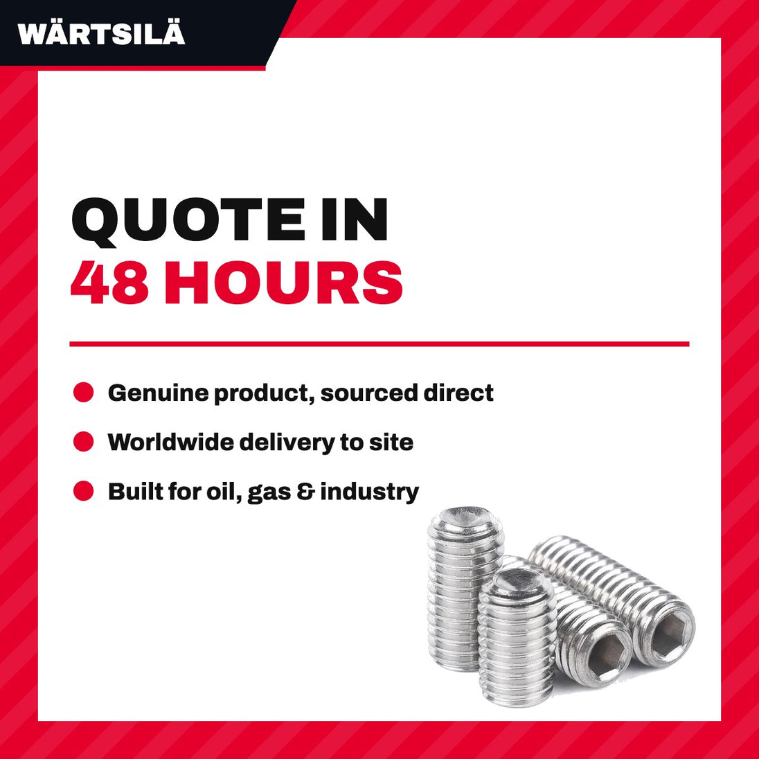 Wärtsilä – Screw, Hex.Socket Set Cup Point