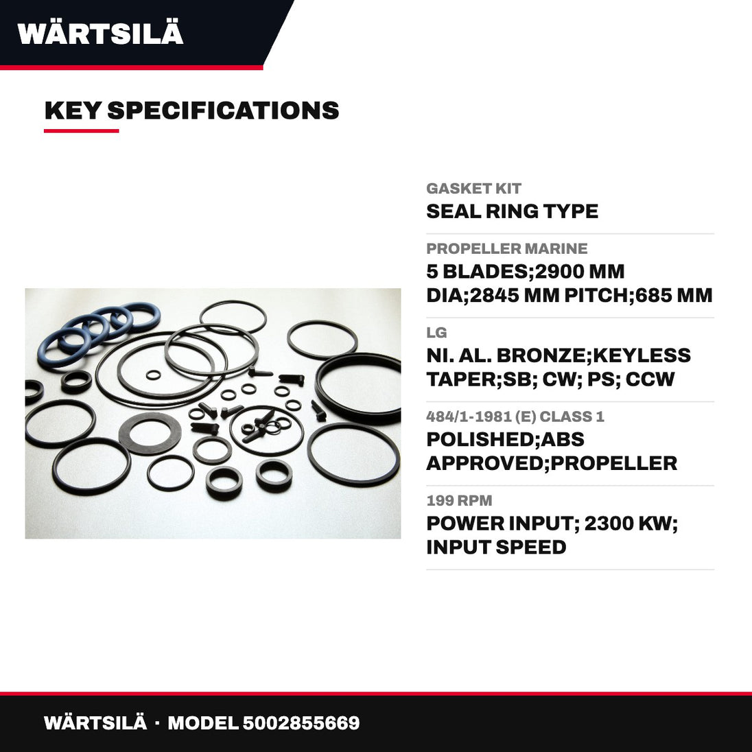 Wärtsilä – Seal Ring Gasket Kit