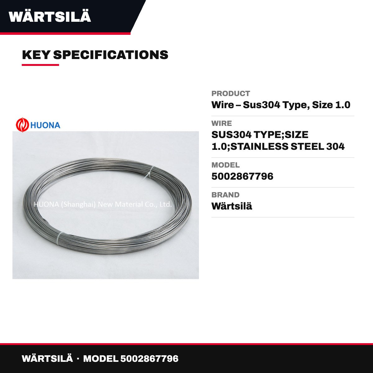 Wärtsilä – Wire, Sus304, Size 1.0