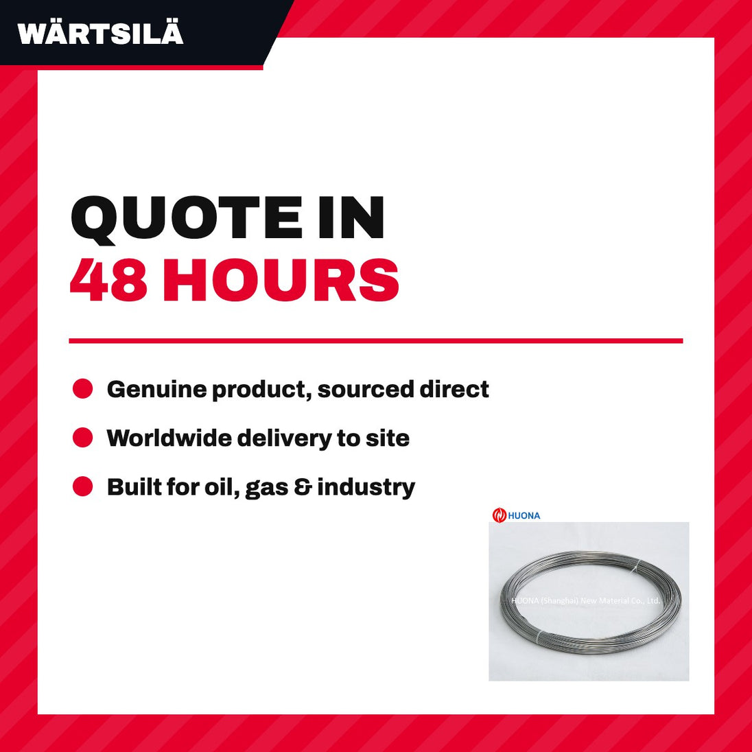 Wärtsilä – Wire, Sus304, Size 1.0
