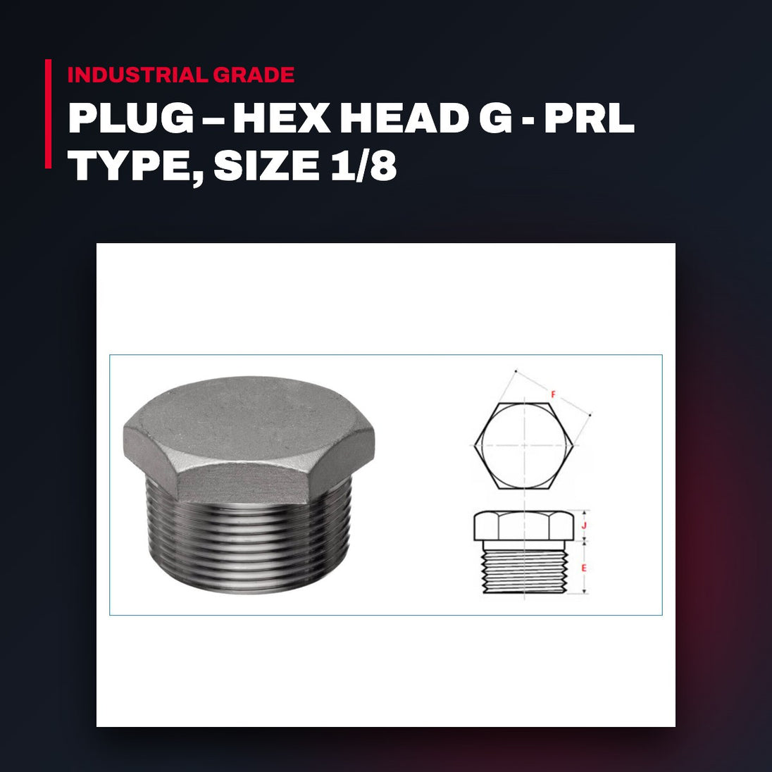 Wärtsilä – Plug, Hex Head G, Prl, Size 1/8