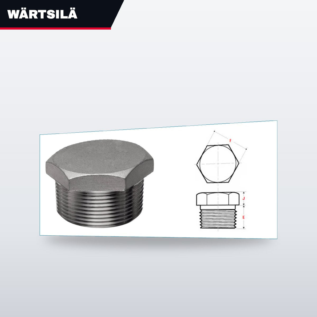 Wärtsilä – Plug, Hex Head G, Prl, Size 1/8