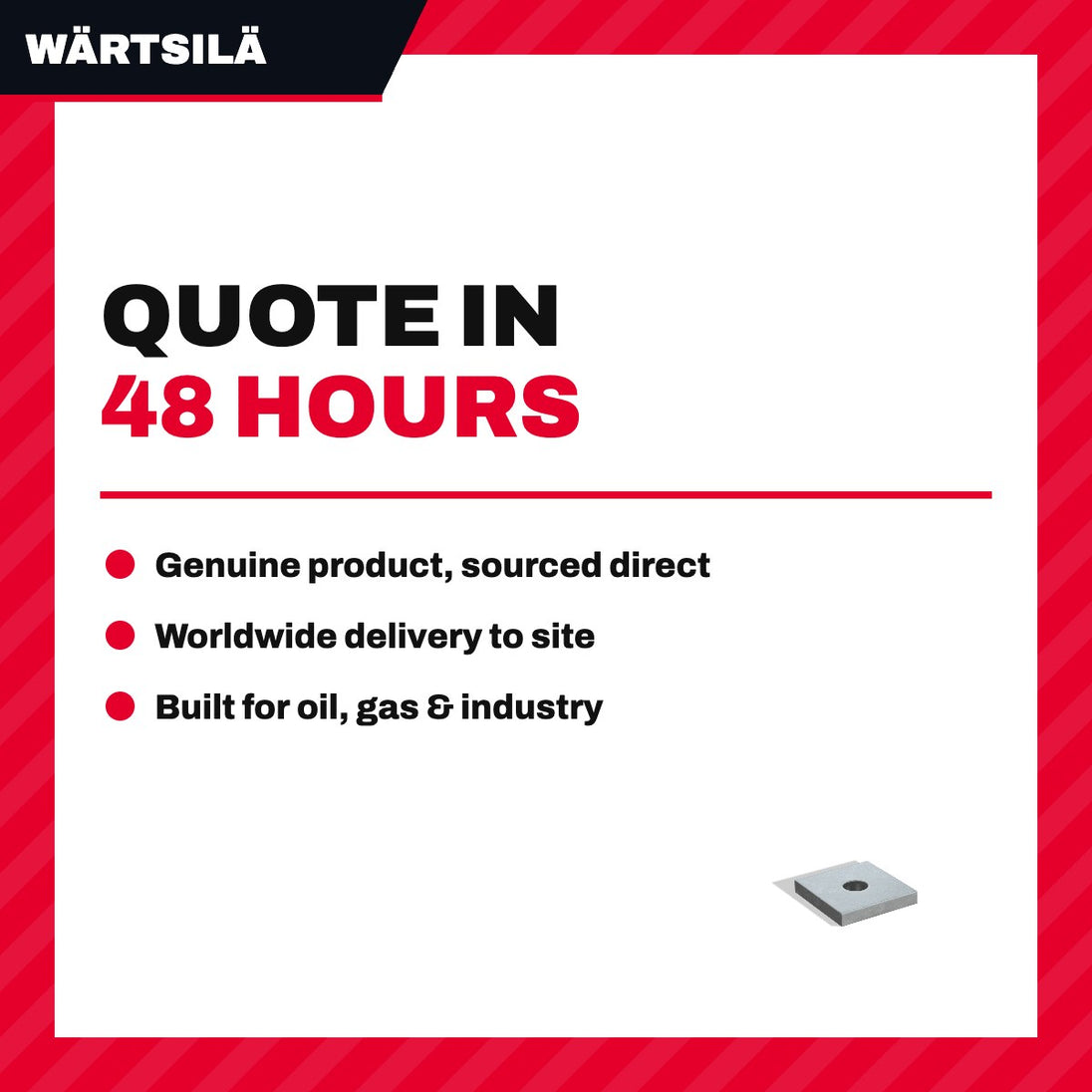 Wärtsilä 5003279211 – Washer – Square Type