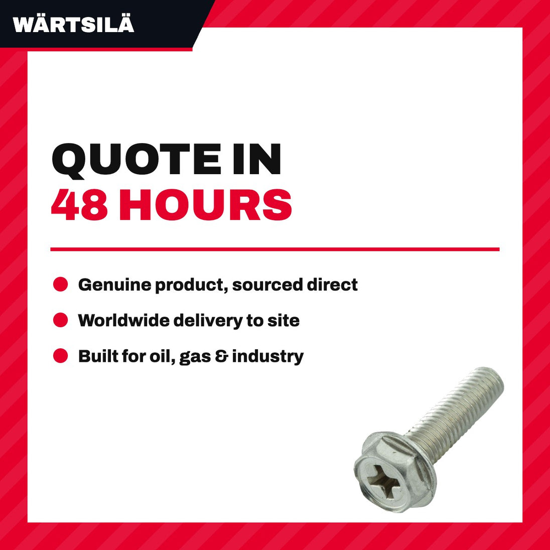 Wärtsilä 5003279212 – Screw – Hexagon Head Type