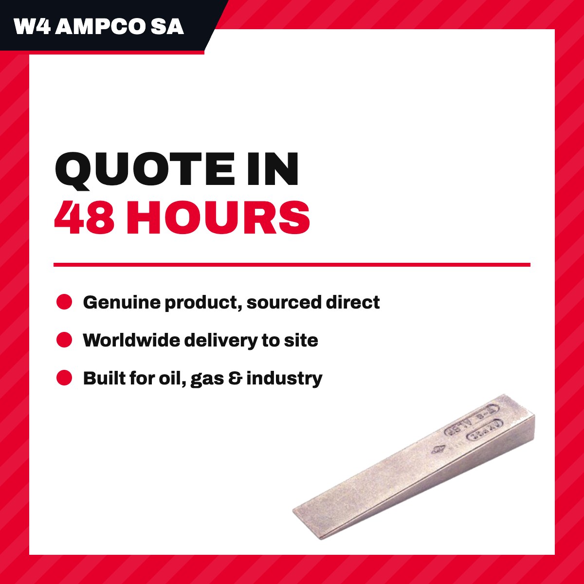 W4 Ampco Safety Tools 5000815327 – Wedge – Flange Type