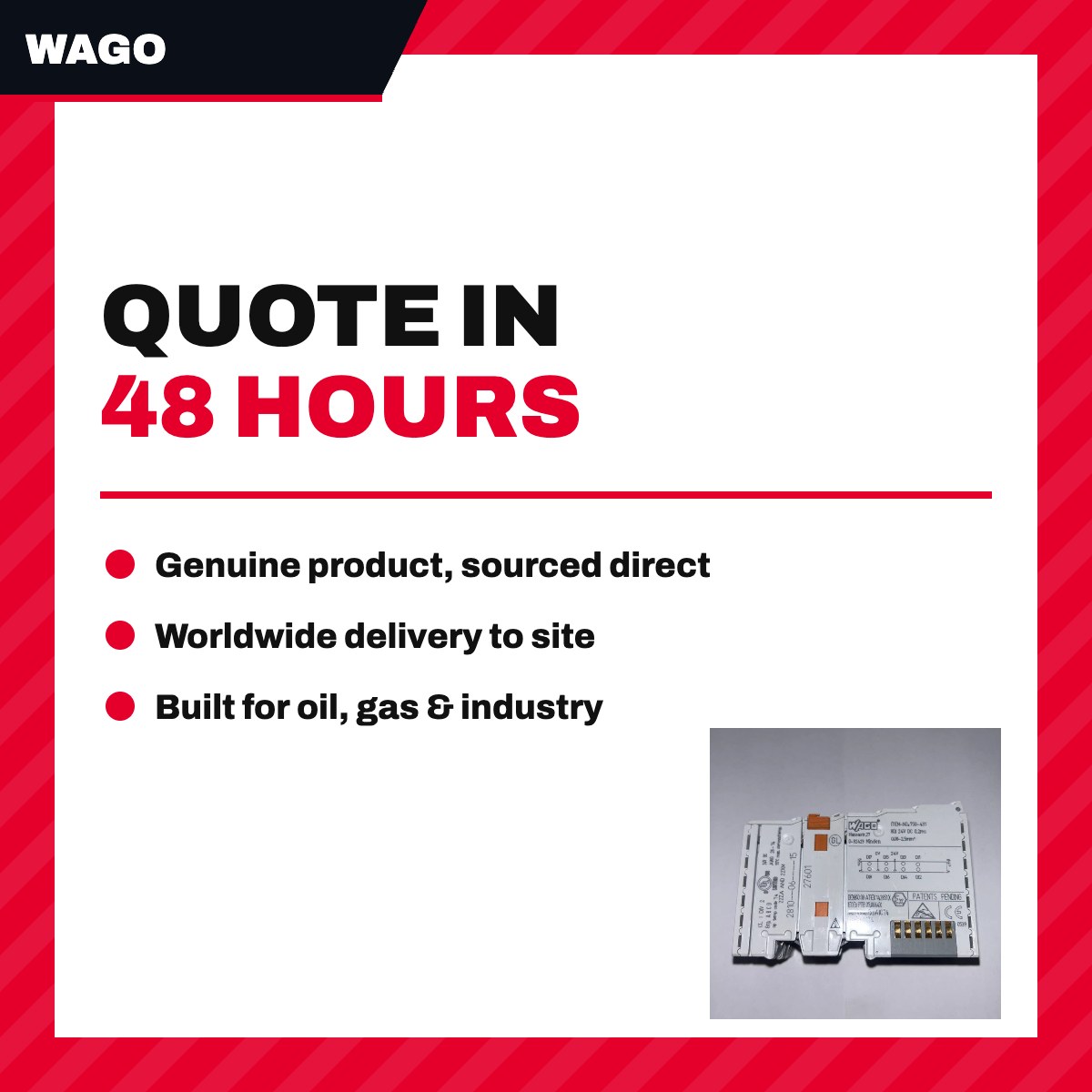 Wago 750-431 – 8 Channel Digital Input Module I/P Voltage - 24 V Dc I/P Connection - 1 Conductor Switching - High Side (Posit