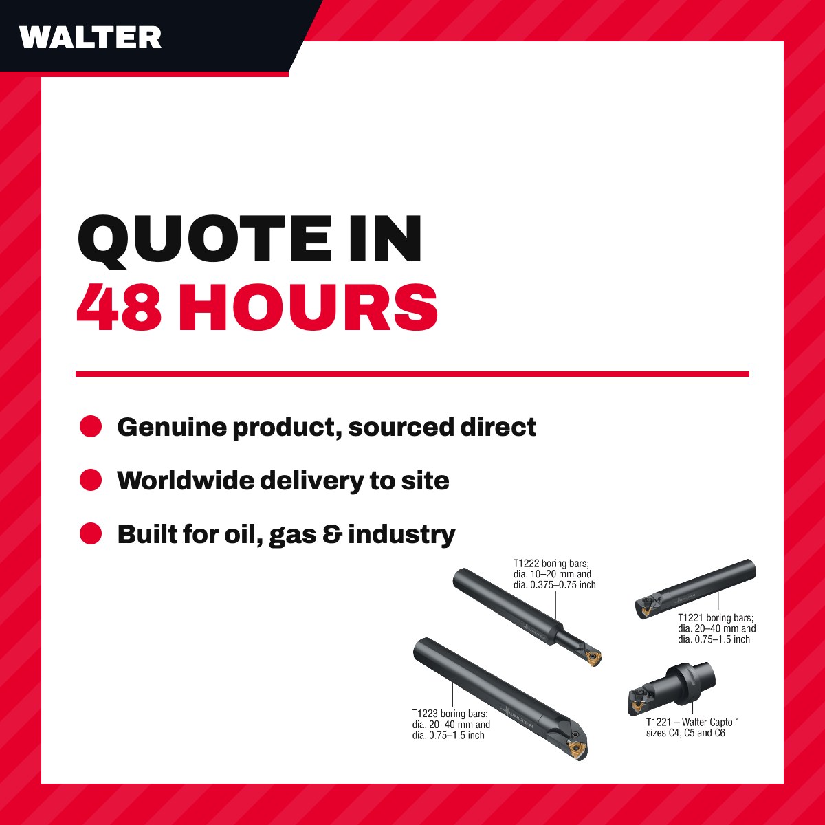 Walter OTHERS – Inserts For Smaller Boring Bar