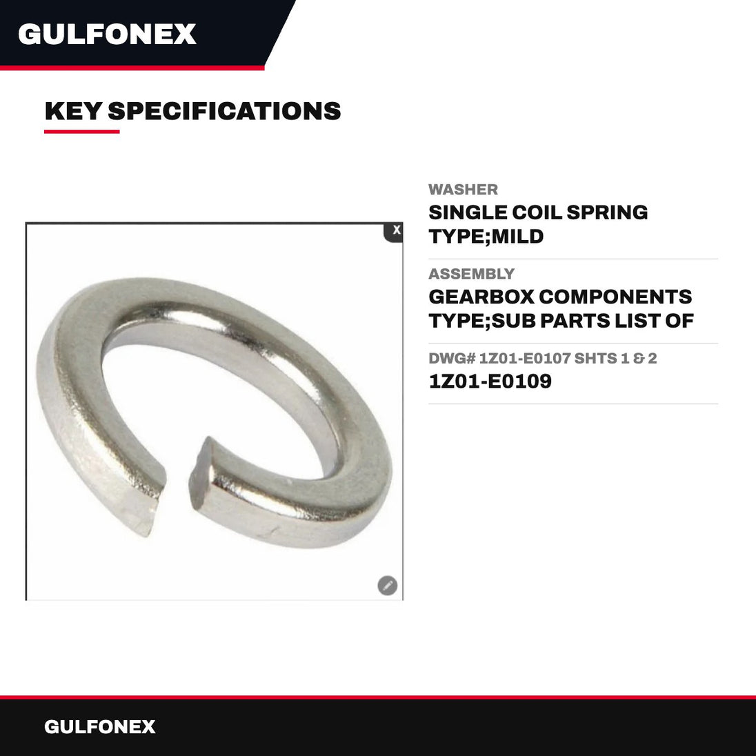 Washer – Single Coil Spring Type, Mild Steel