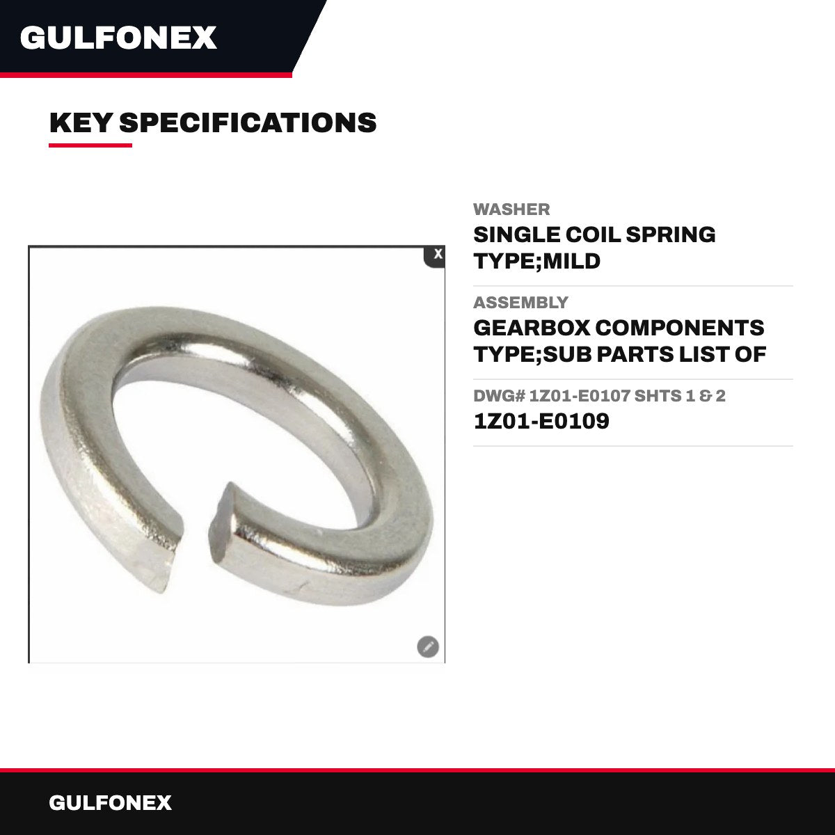 Washer – Single Coil Spring Type, Mild Steel