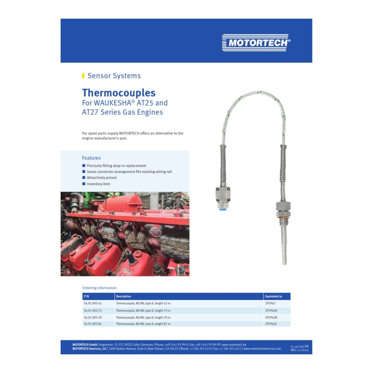 Waukesha Gas Engine Us 214552 – Thermocouple – K