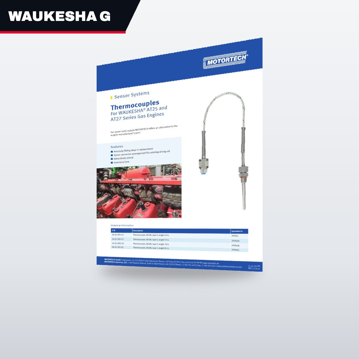 Waukesha Gas Engine Us 214552 – Thermocouple – K