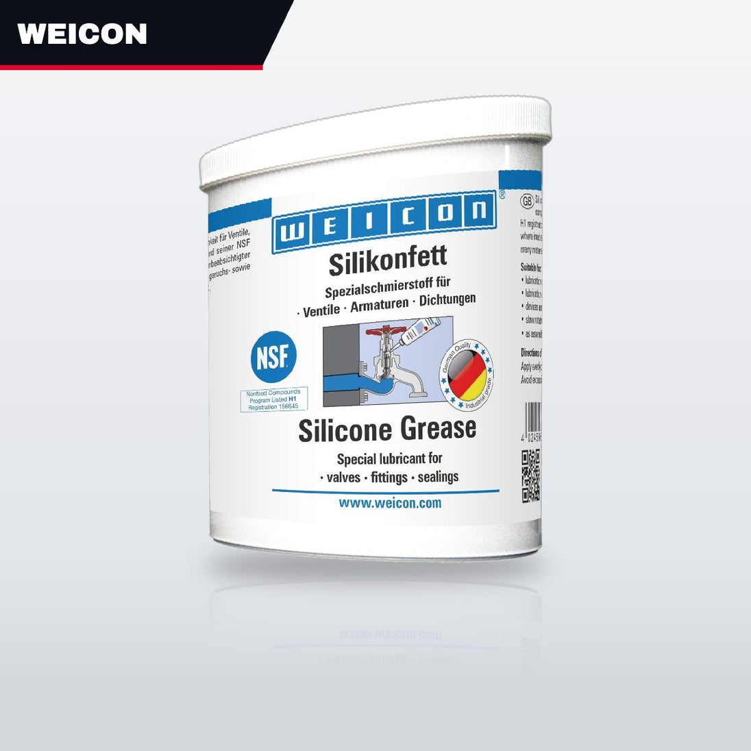 Weicon 26350100 – Valve Lubricant And Sealant Silicone Grease – 1Kg