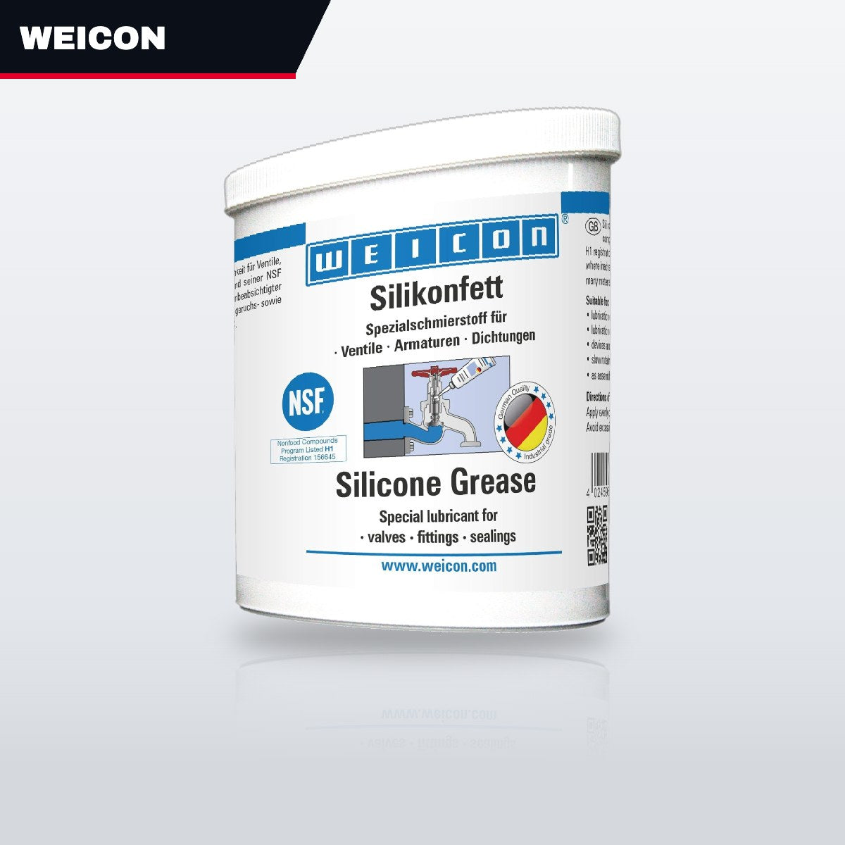 Weicon 26350100 – Valve Lubricant And Sealant Silicone Grease – 1Kg