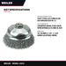Weiler 14216 – Brush Power Tool – Cup Type, 127.0 Mm (5 In) Dia Brush