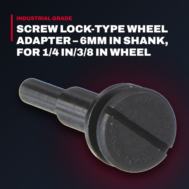 Weiler 56490 – Screw Lock-Type Wheel Adapter – 6Mm In Shank, For 1/4 In/3/8 In Wheel Arbor