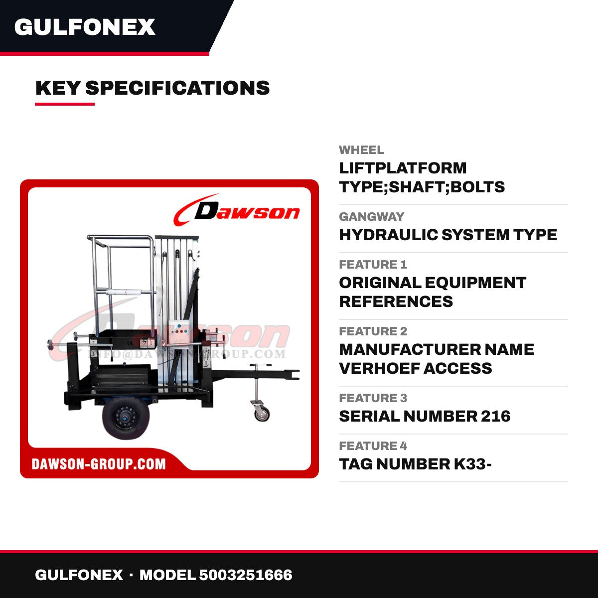 Wheel – Liftplatform Type, Shaft