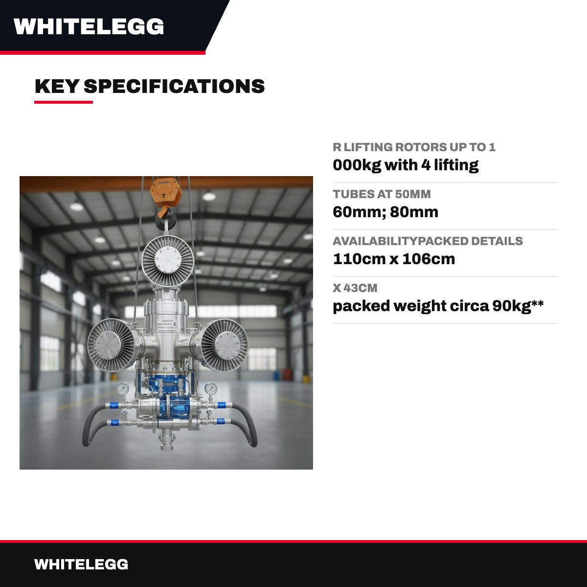 WhiteLegg – R Lifting Rotors Up To 1 – 000Kg With 4 Lifting