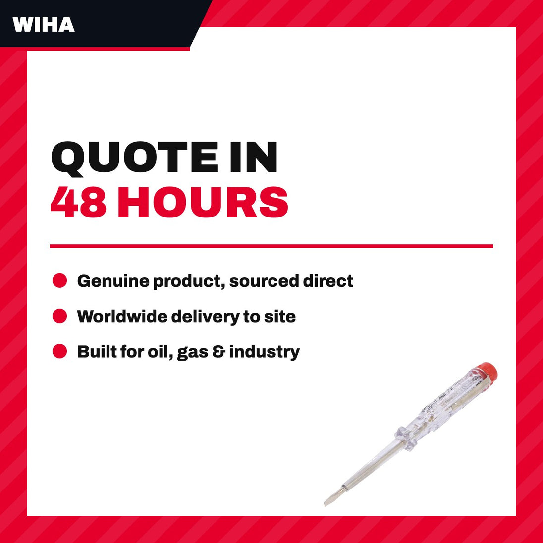 Wiha 05271 – Screwdriver Voltage Tester 220-250Volts