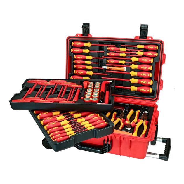 Wiha 32800 – Insulated Tool Set 80 Pcs, 1000V, Rolling Case