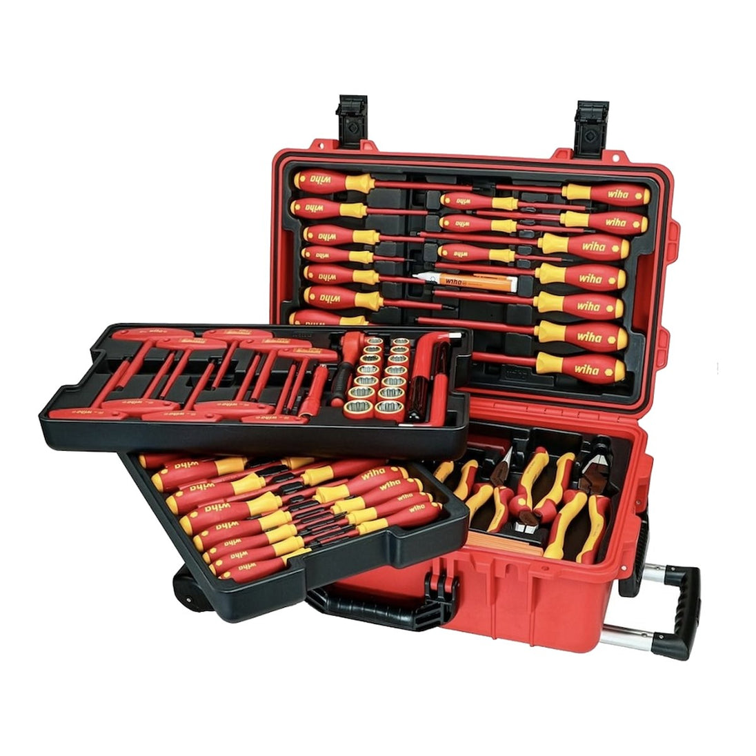 Wiha 32800 – Insulated Electrical Tool Set 80 Pcs with Rolling Case