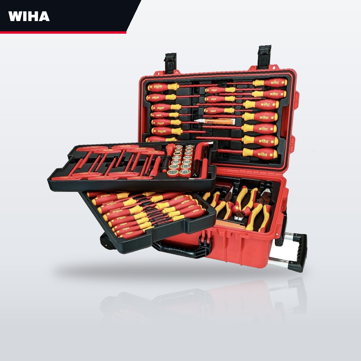 Wiha 32800 – Insulated Electrical Tool Set 80 Pcs with Rolling Case