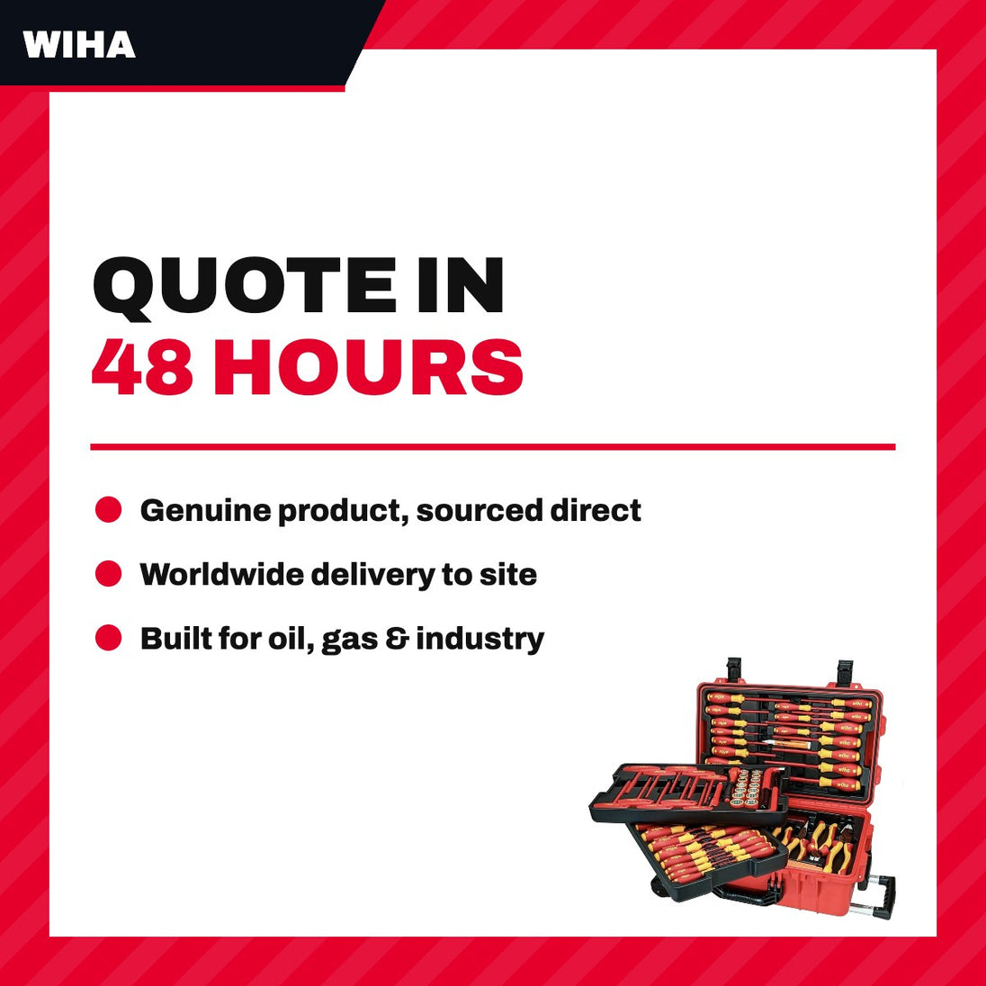Wiha 32800 – Insulated Electrical Tool Set 80 Pcs with Rolling Case
