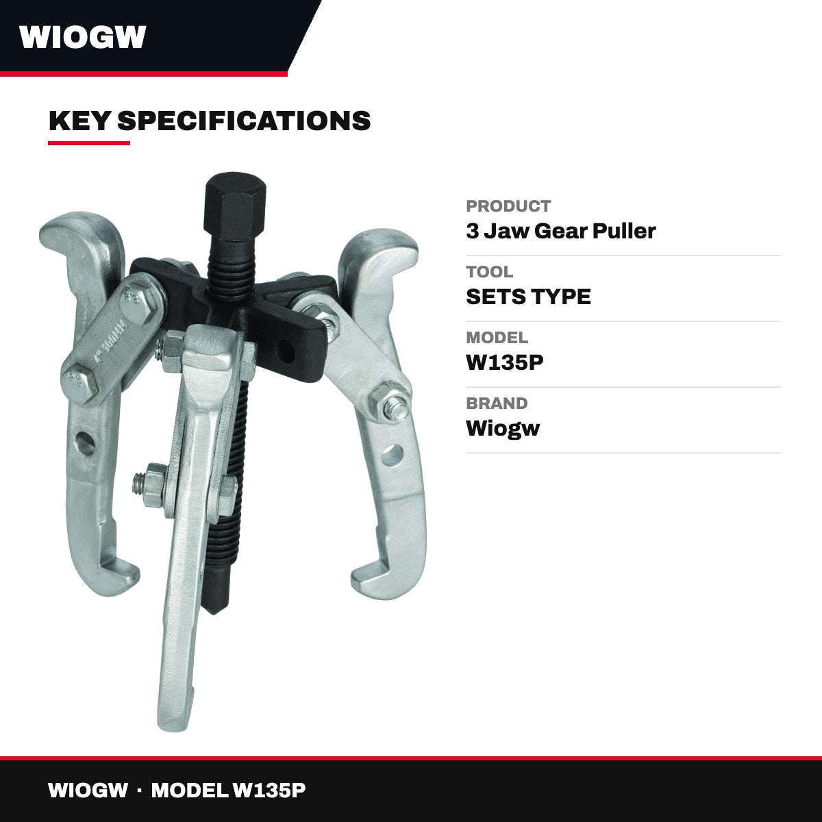 Wiogw W135P – 3 Jaw Gear Puller