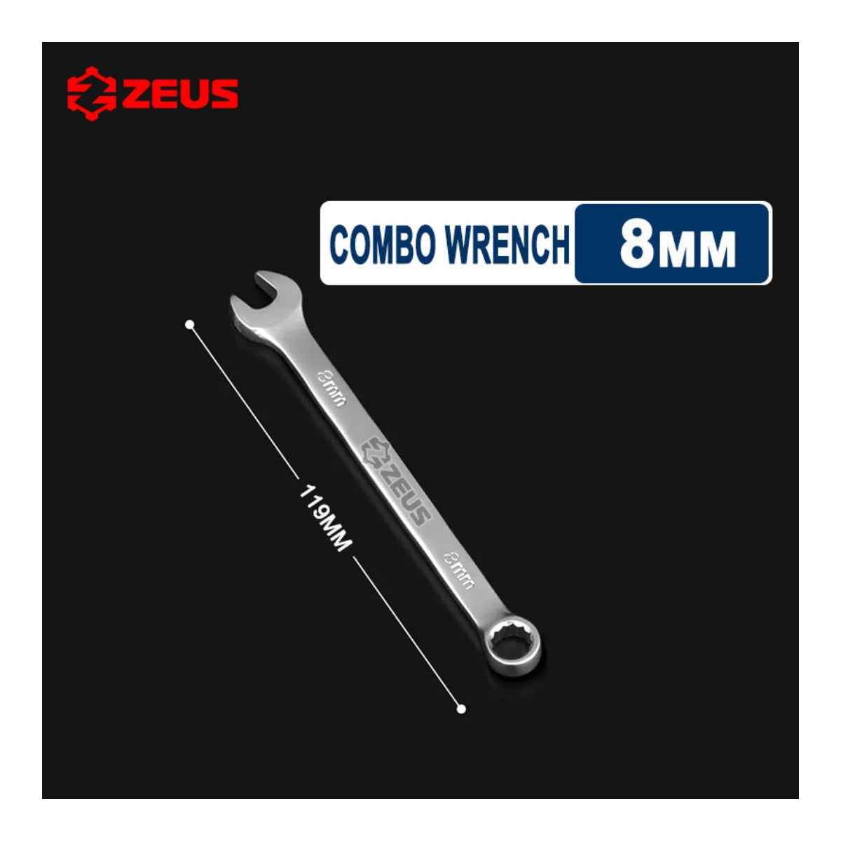 Wrench Box & Open End – 10-15 Deg Offset Type, 25 Mm Opening