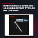Wrench Box & Open End – 10-15 Deg Offset Type, 25 Mm Opening