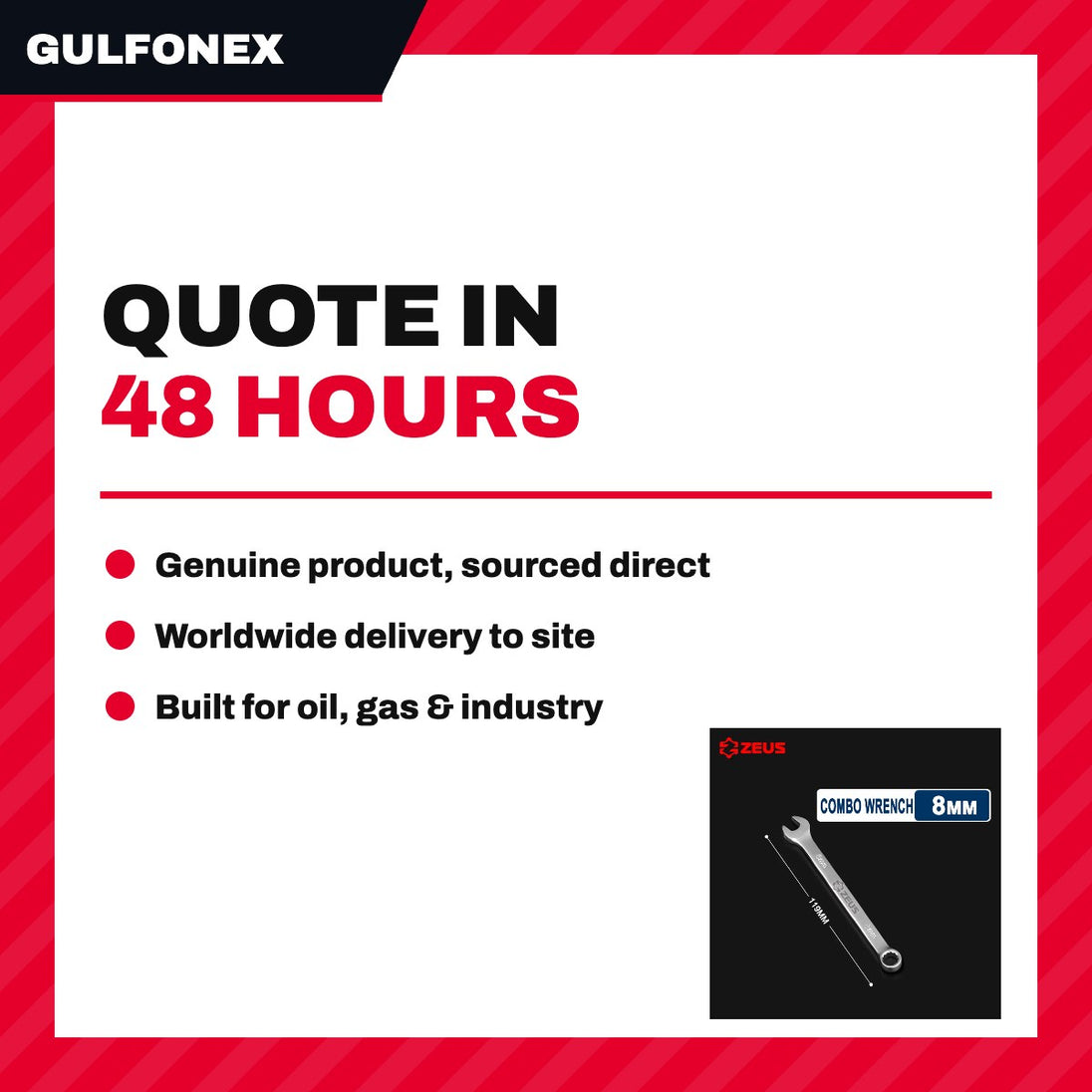 Wrench Box & Open End – 10-15 Deg Offset Type, 25 Mm Opening