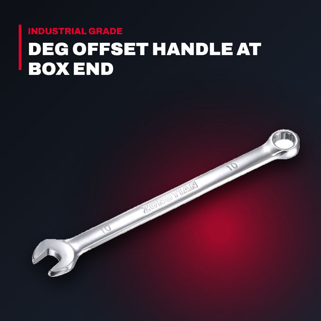 Wrench Box & Open End – 10-15 Deg Offset Type, 3/4 In