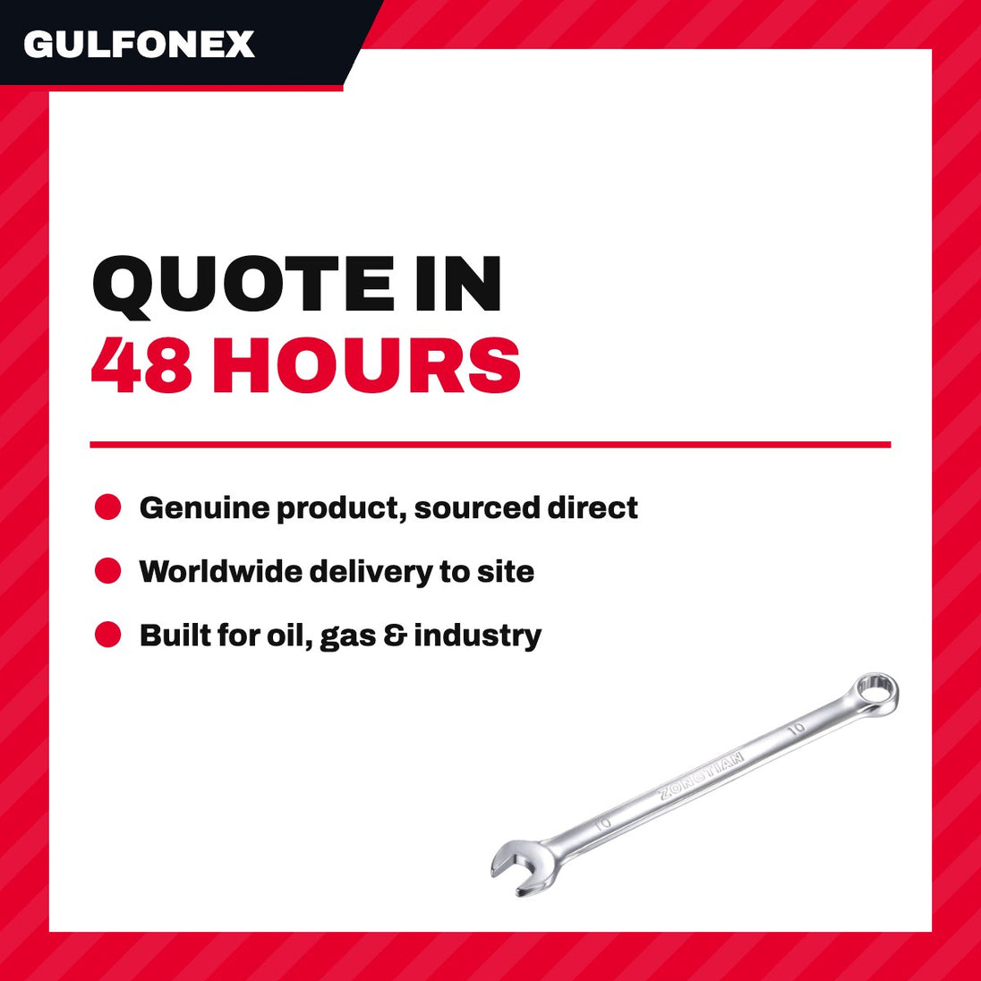 Wrench Box & Open End – 10-15 Deg Offset Type, 3/4 In