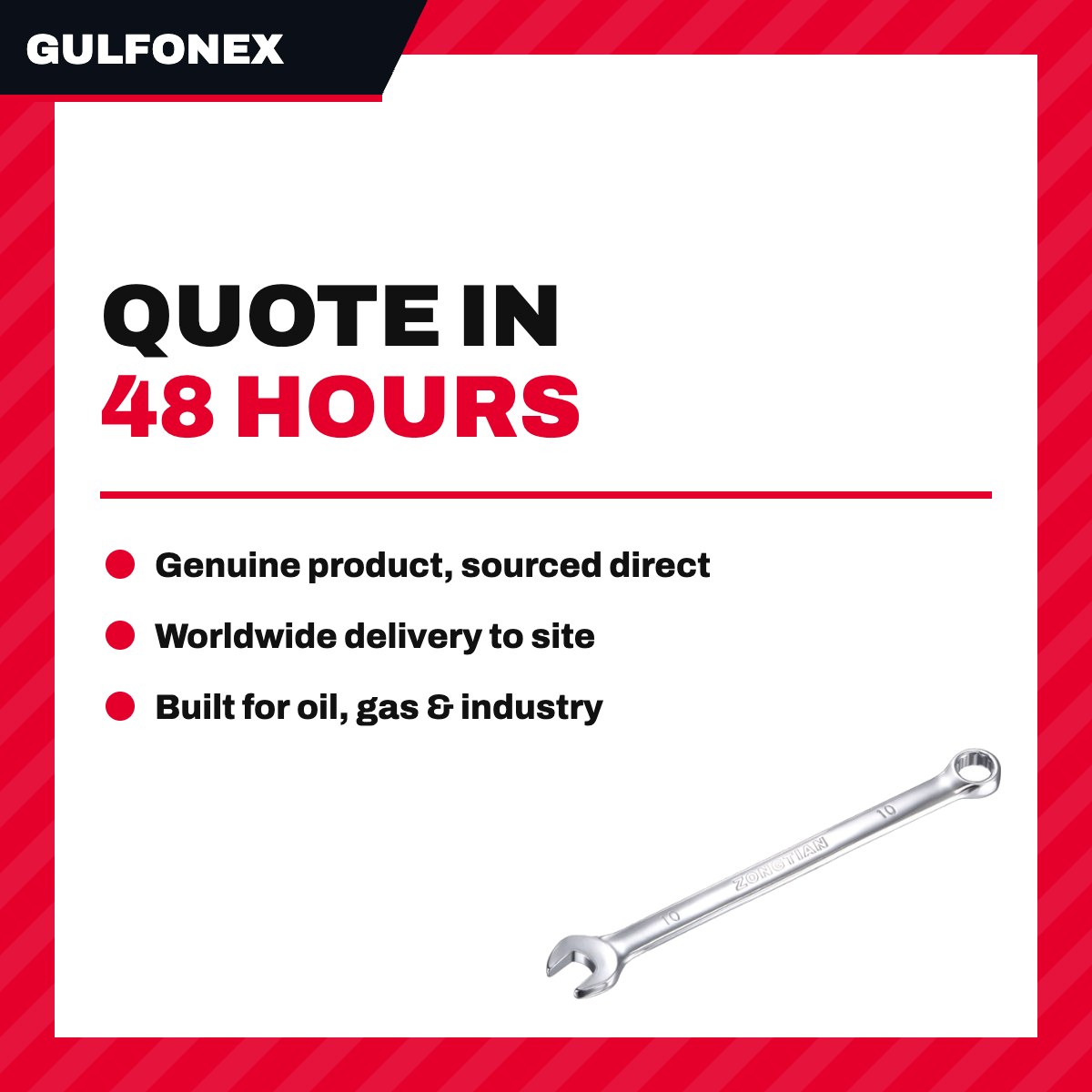 Wrench Box & Open End – 10-15 Deg Offset Type, 3/4 In