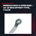Wrench Box & Open End – 10-15 Deg Offset Type, 7/16 In
