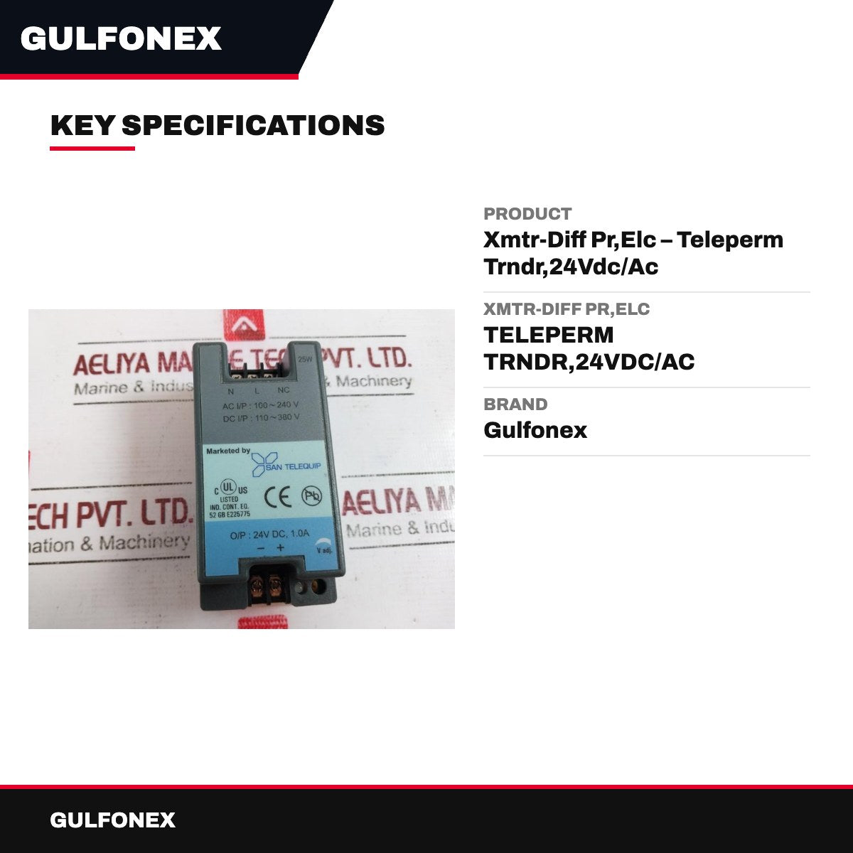 Xmtr-Diff Pr,Elc – Teleperm Trndr,24Vdc/Ac