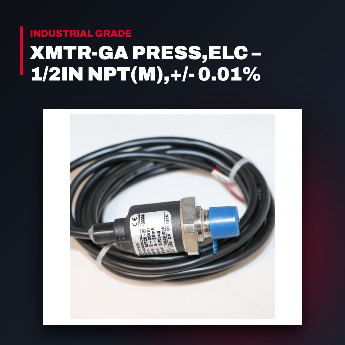 Xmtr-Ga Press,Elc – 1/2In Npt(M),+/- 0.01%