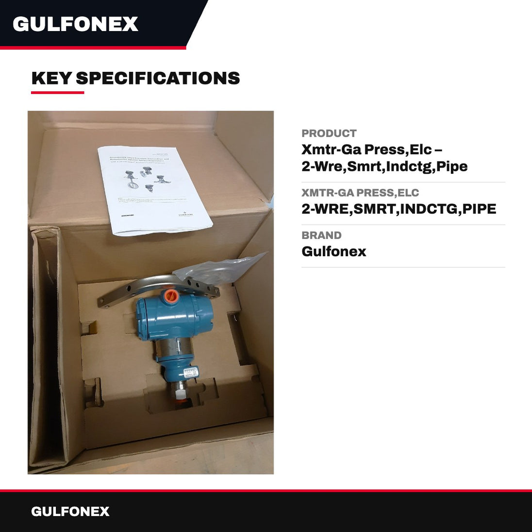 Xmtr-Ga Press,Elc – 2-Wre,Smrt,Indctg,Pipe