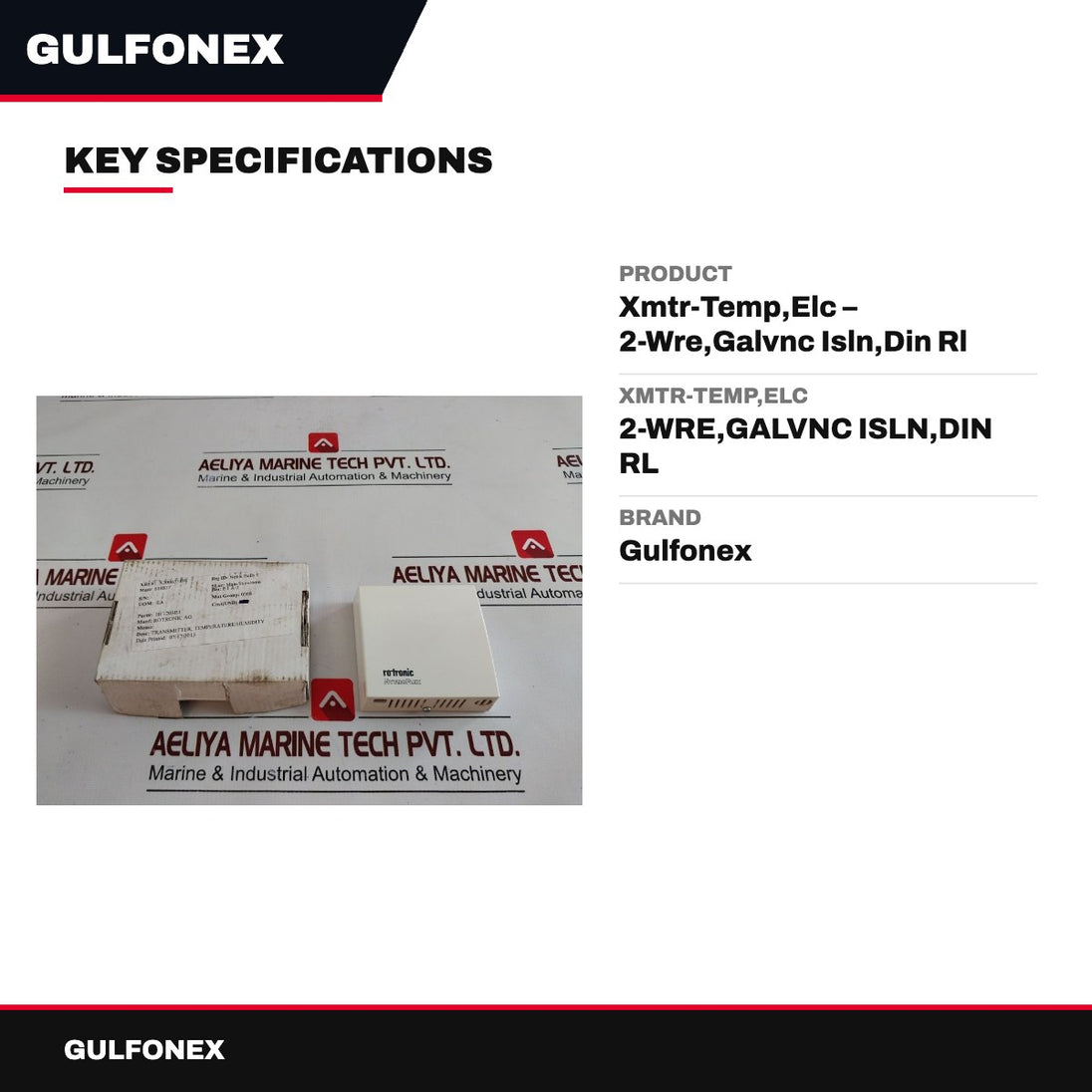 Xmtr-Temp,Elc – 2-Wre,Galvnc Isln,Din Rl